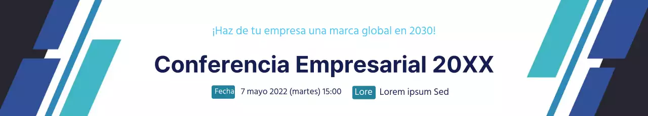 Promocione un evento de lanzamiento de una empresa limpia con letras azules