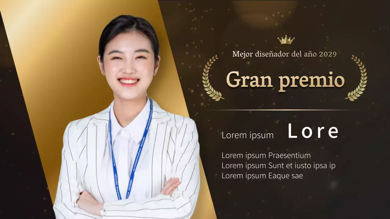 Una velada conceptual de entrega de premios en oro y negro