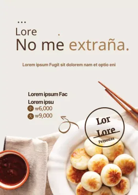 Promocione el menú de su restaurante de gyozas