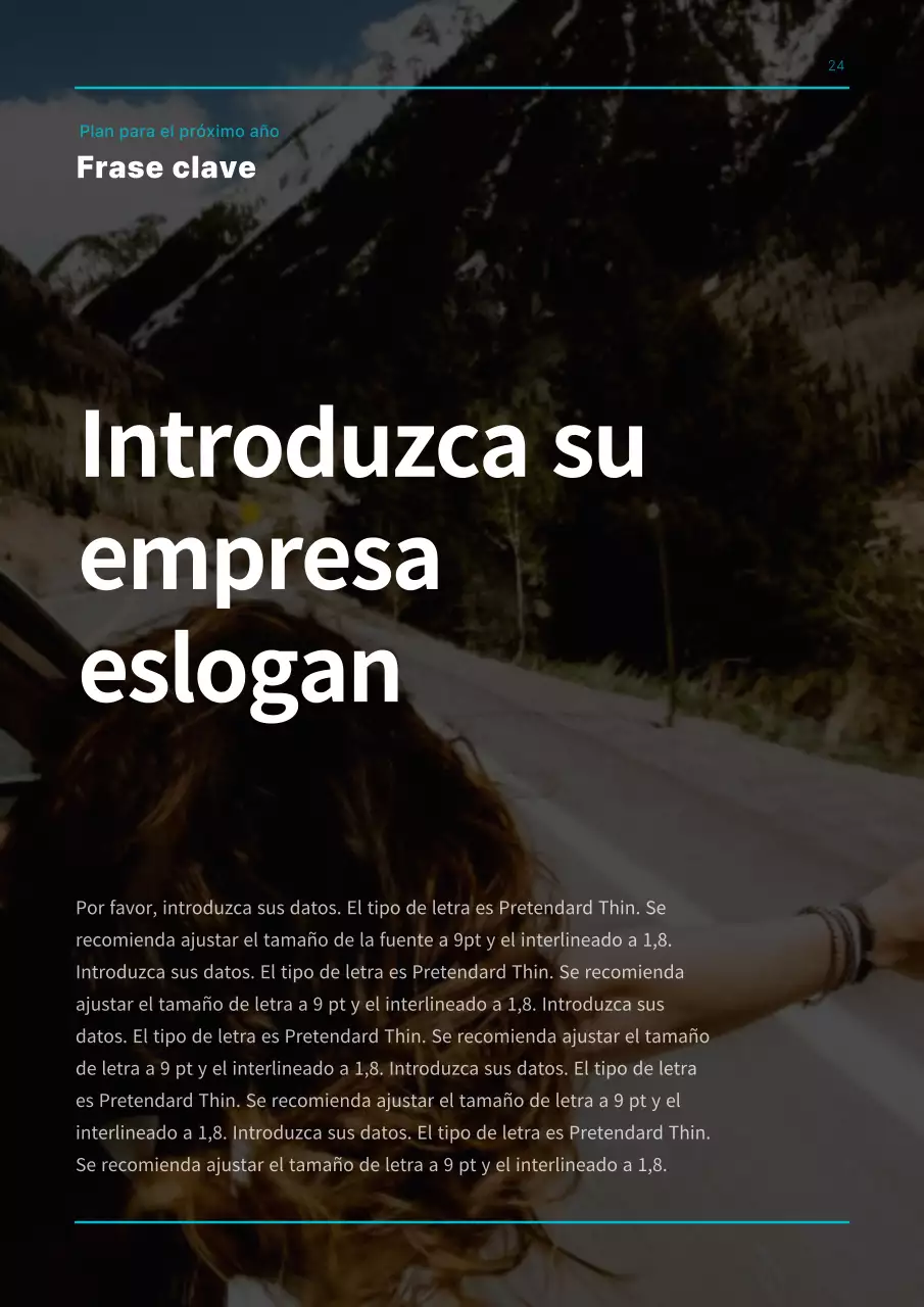 Plan de empresa de concepto sencillo en azul claro y negro