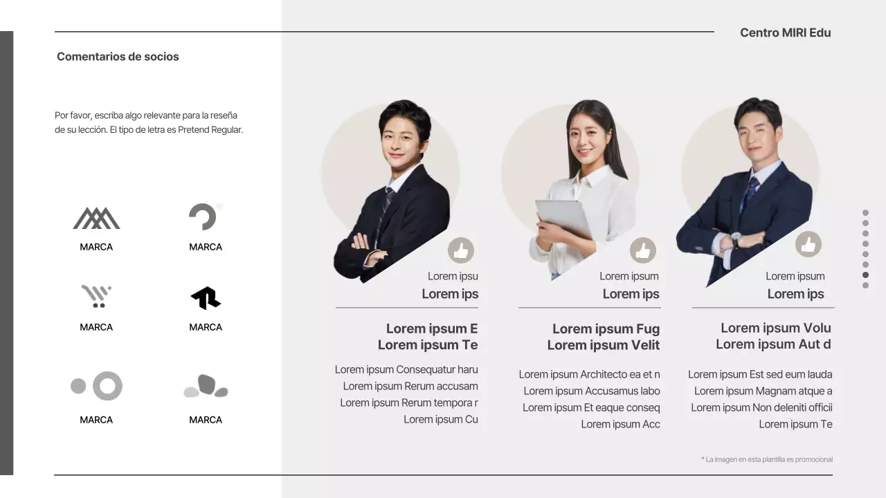 Propuesta de lección MBTI corporativa en beige claro y verde