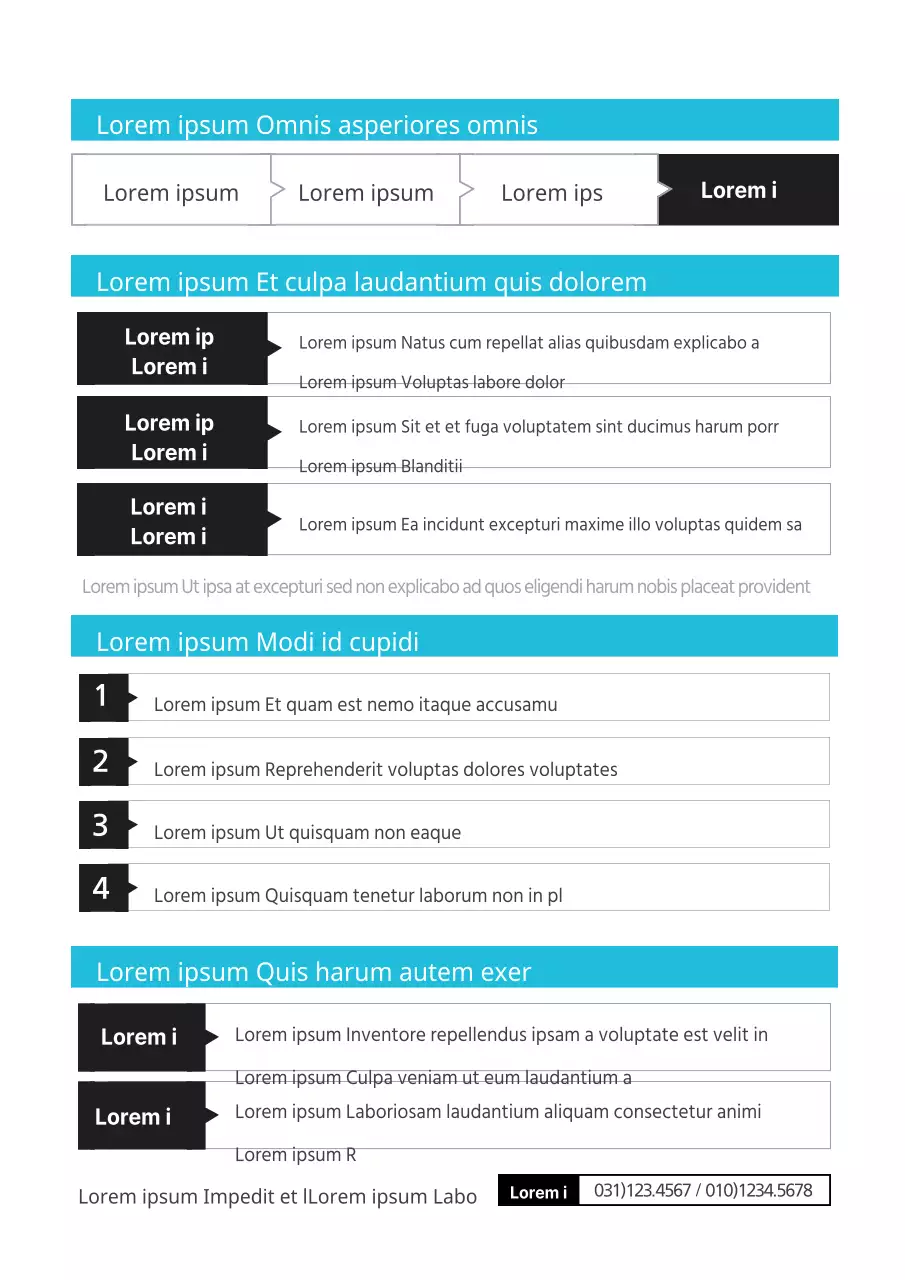 Describa y promocione los materiales de su curso con un diseño limpio en azul y negro