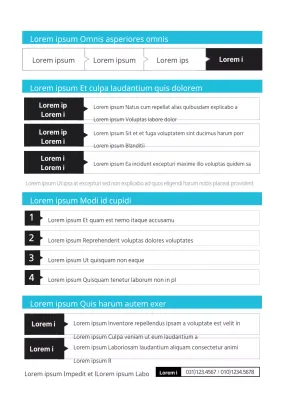 Describa y promocione los materiales de su curso con un diseño limpio en azul y negro