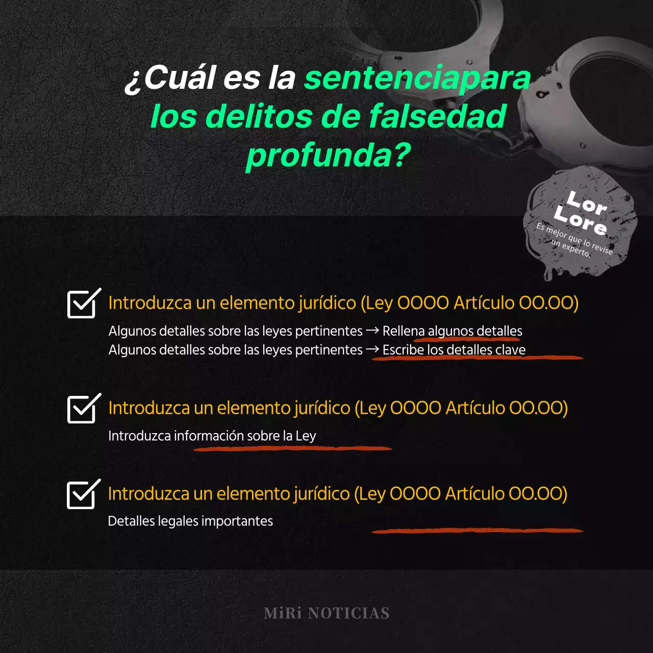 Deepfake crimen en blanco y negro CardNews