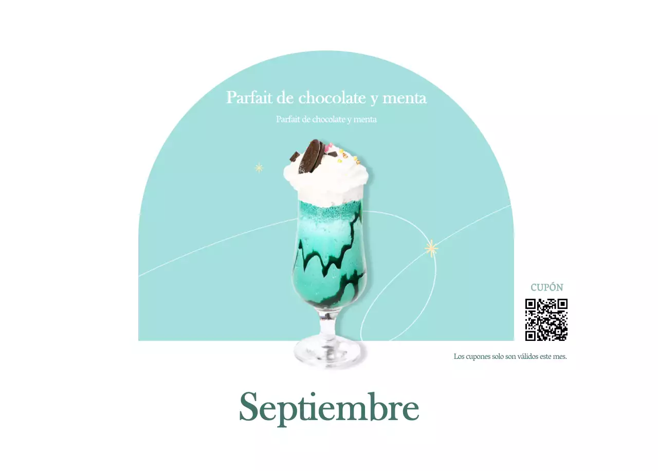 Calendario de cafés con recomendaciones de bebidas del mes