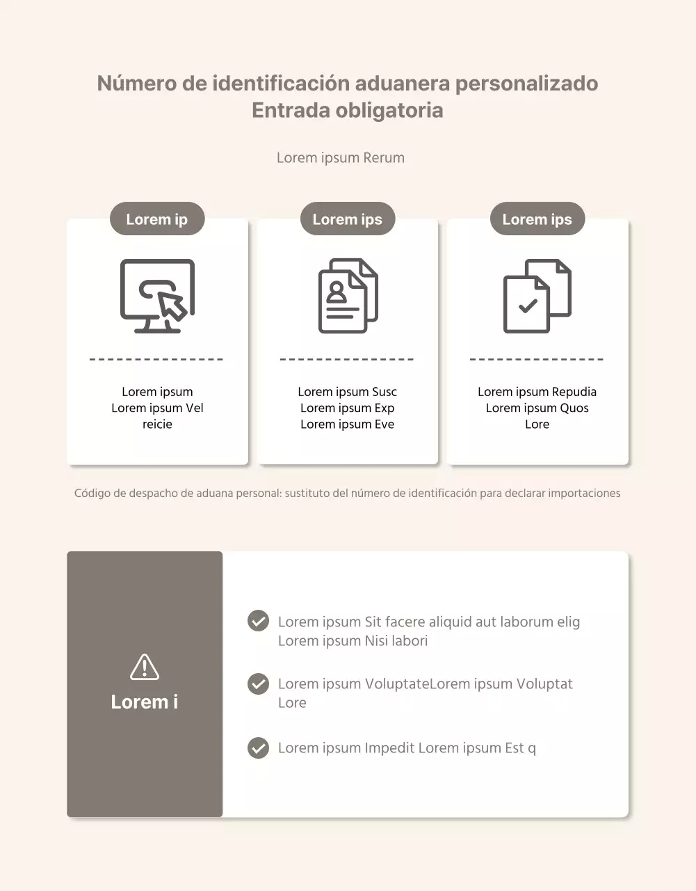 Plantilla de agente de compras internacional beige y tranquila