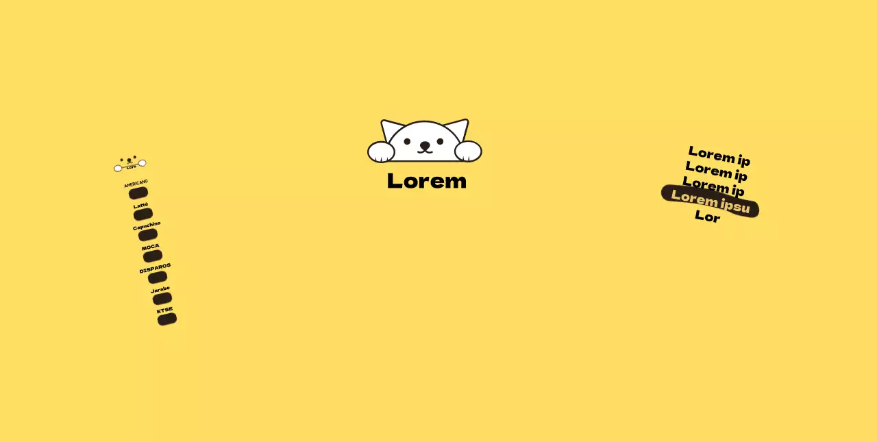 Gato amarillo Ilustración Pet Cafe