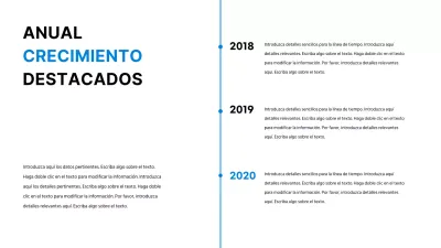 Sencilla infografía cronológica azul sobre la historia