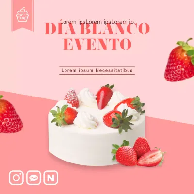 Evento de tarta rosa y blanco limpio