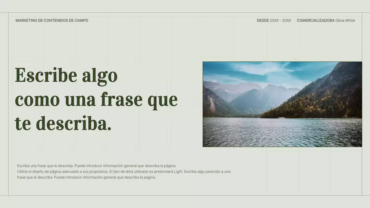 La cartera de un vendedor de contenidos con un concepto de cuadrícula simple y verde