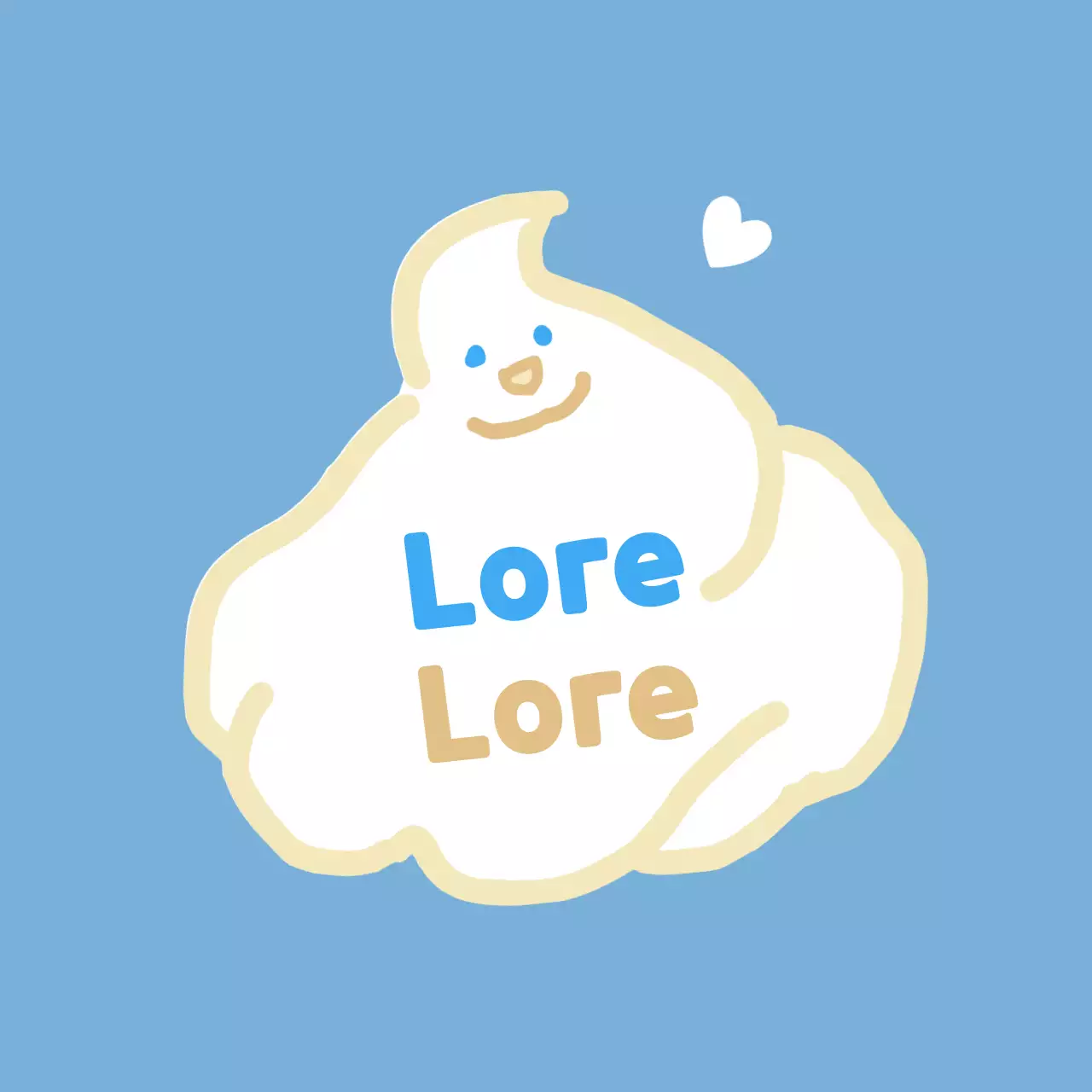 Una bonita ilustración de nata montada de color azul claro