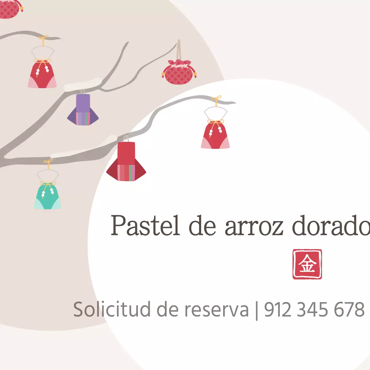 Pastel de arroz dorado