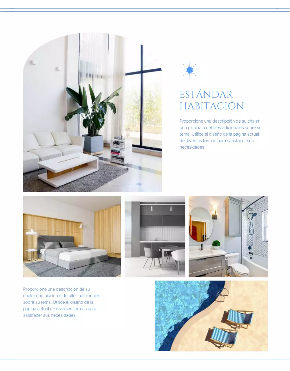 Cómo reservar una villa con piscina en la que contrasten el rosa pálido y el azul frío