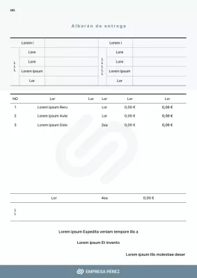 Confirmación de entrega en azul