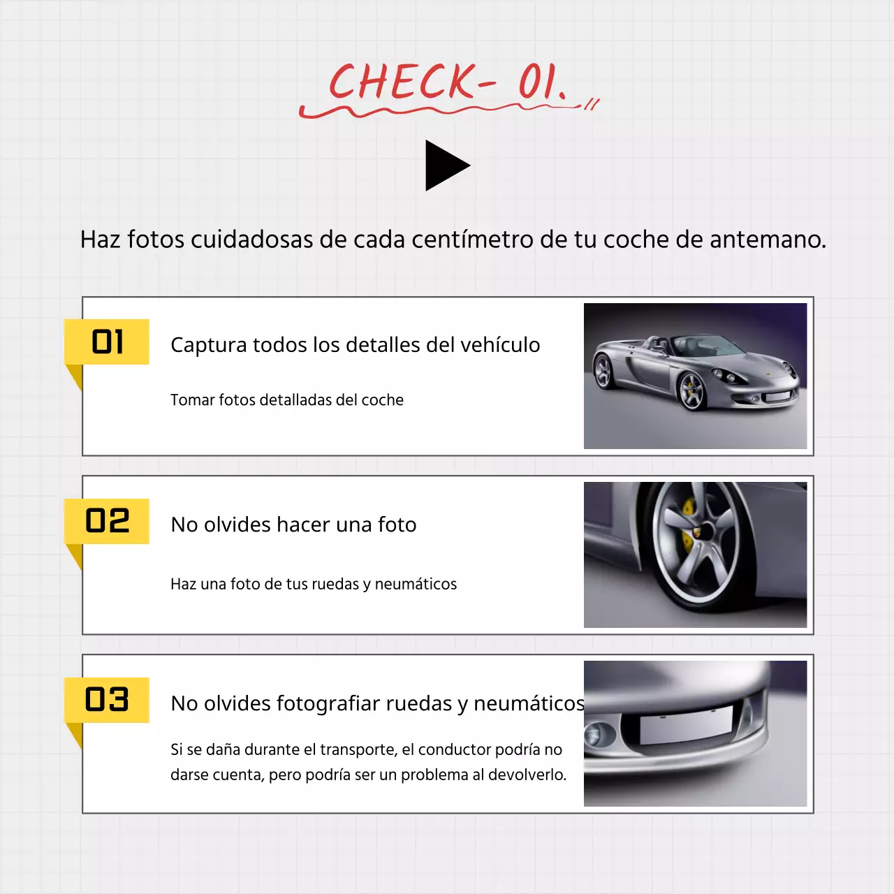 Consejos para utilizar coches de alquiler grises y amarillos