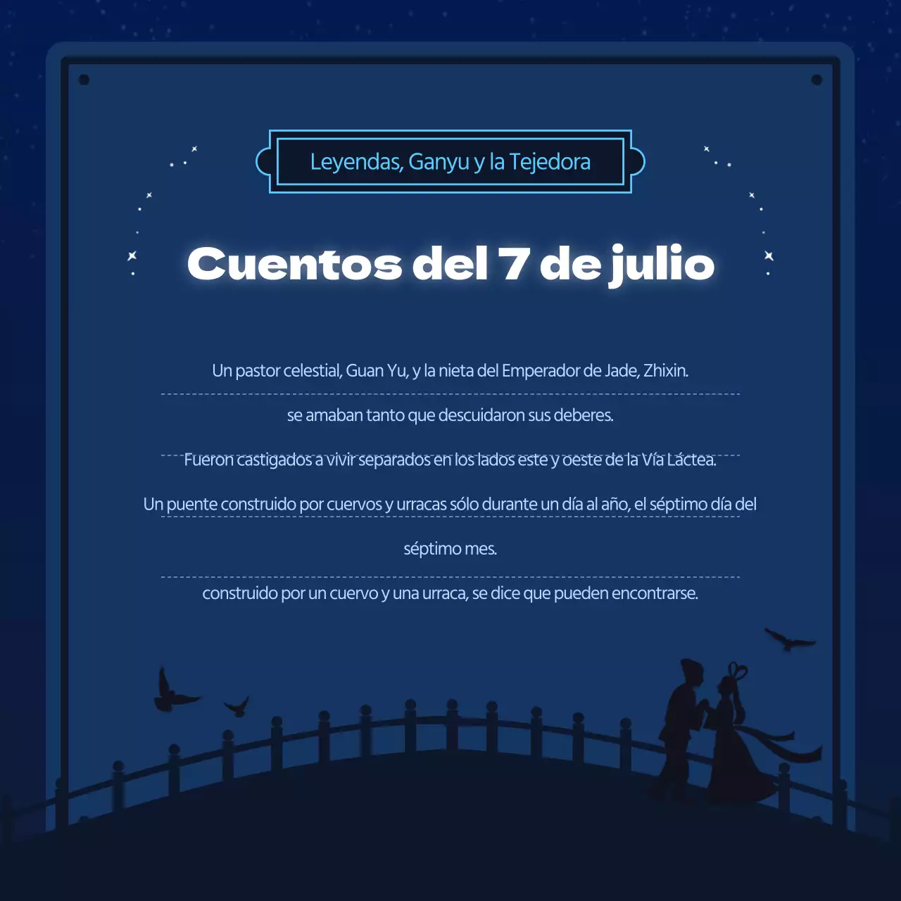 Un concepto de cielo estrellado azul marino y azul claro para el 7 de julio