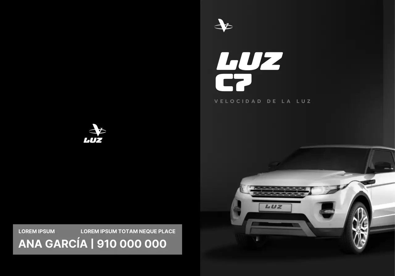 Concesionario de coches promoción de coches con negro, diseño simple y elegante con fotos de coches