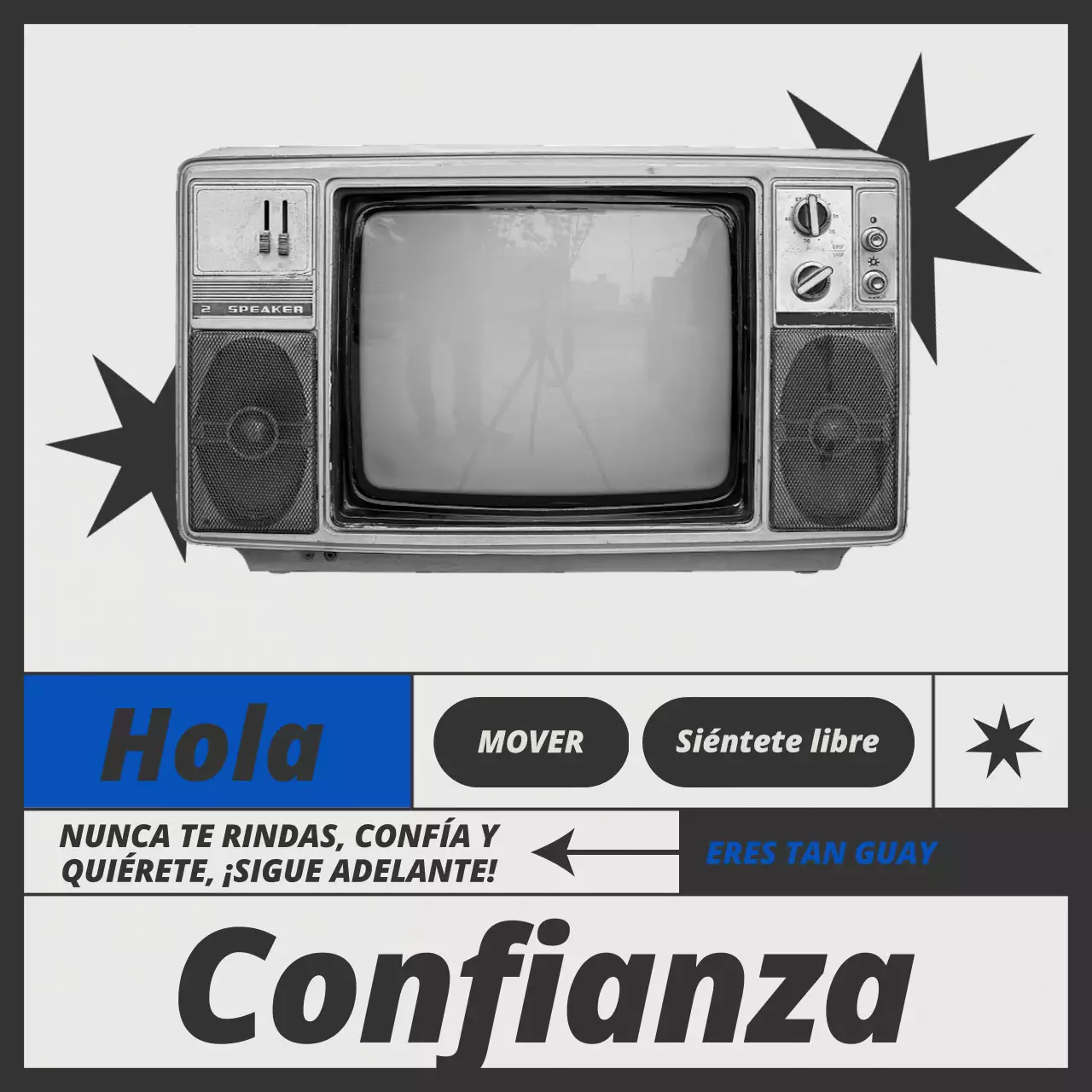 Un moderno paquete de diseño conceptual en azul y negro