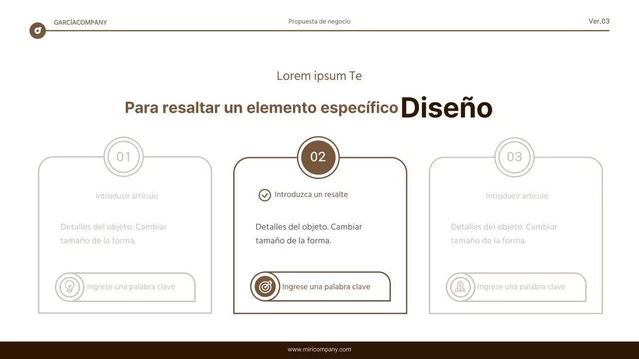 Informe de resaltado de texto sencillo en marrón y blanco