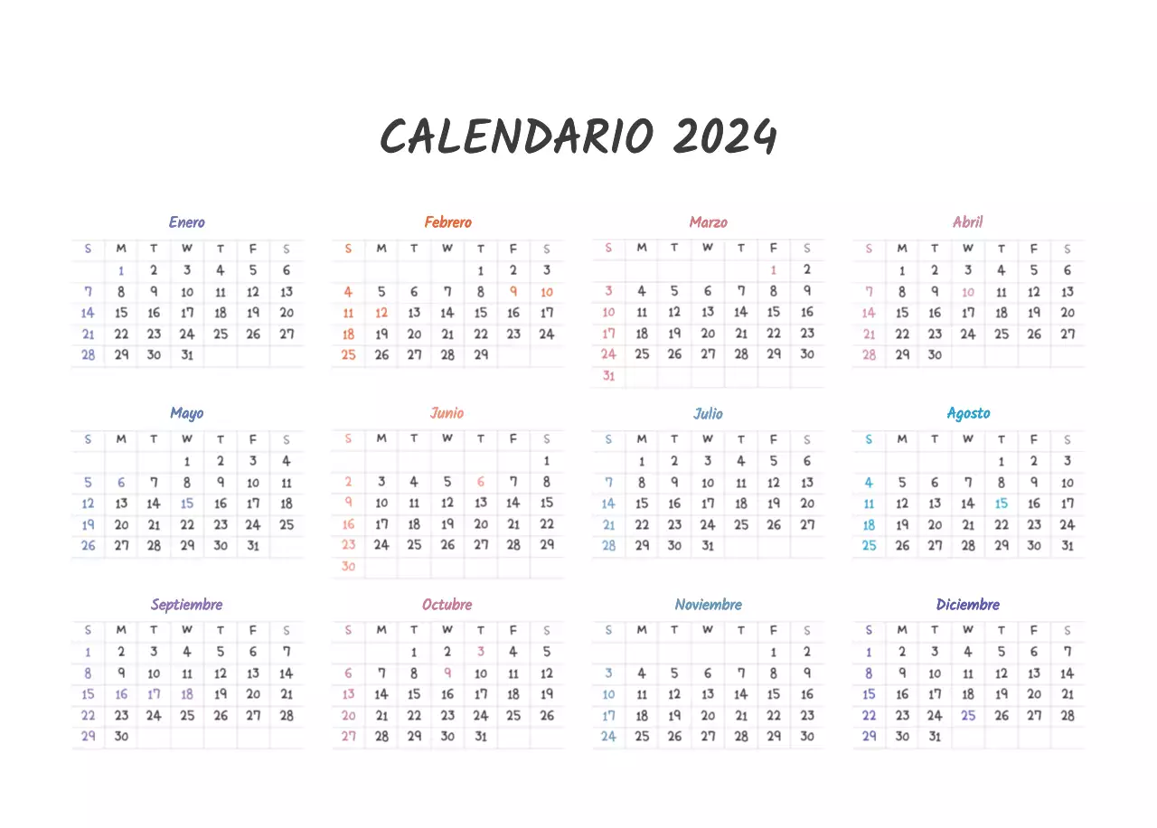 Un calendario con un bonito concepto de ilustración de Argo