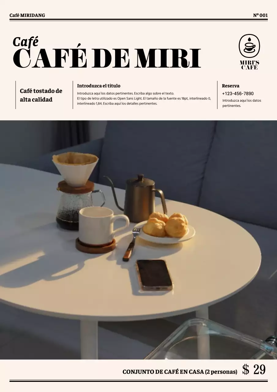 Foto de la revista BeigeConcept Layout Cafe
