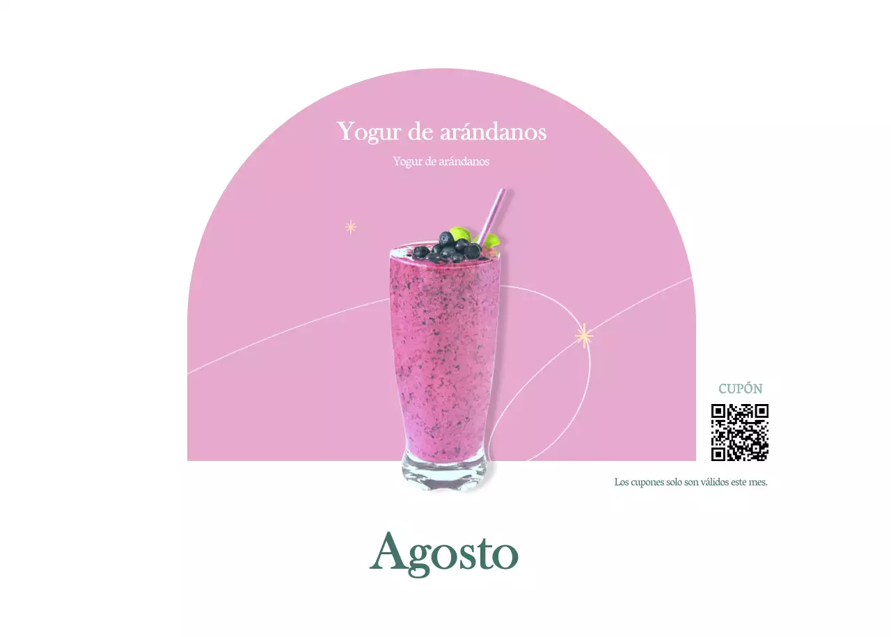 Calendario de cafés con recomendaciones de bebidas del mes