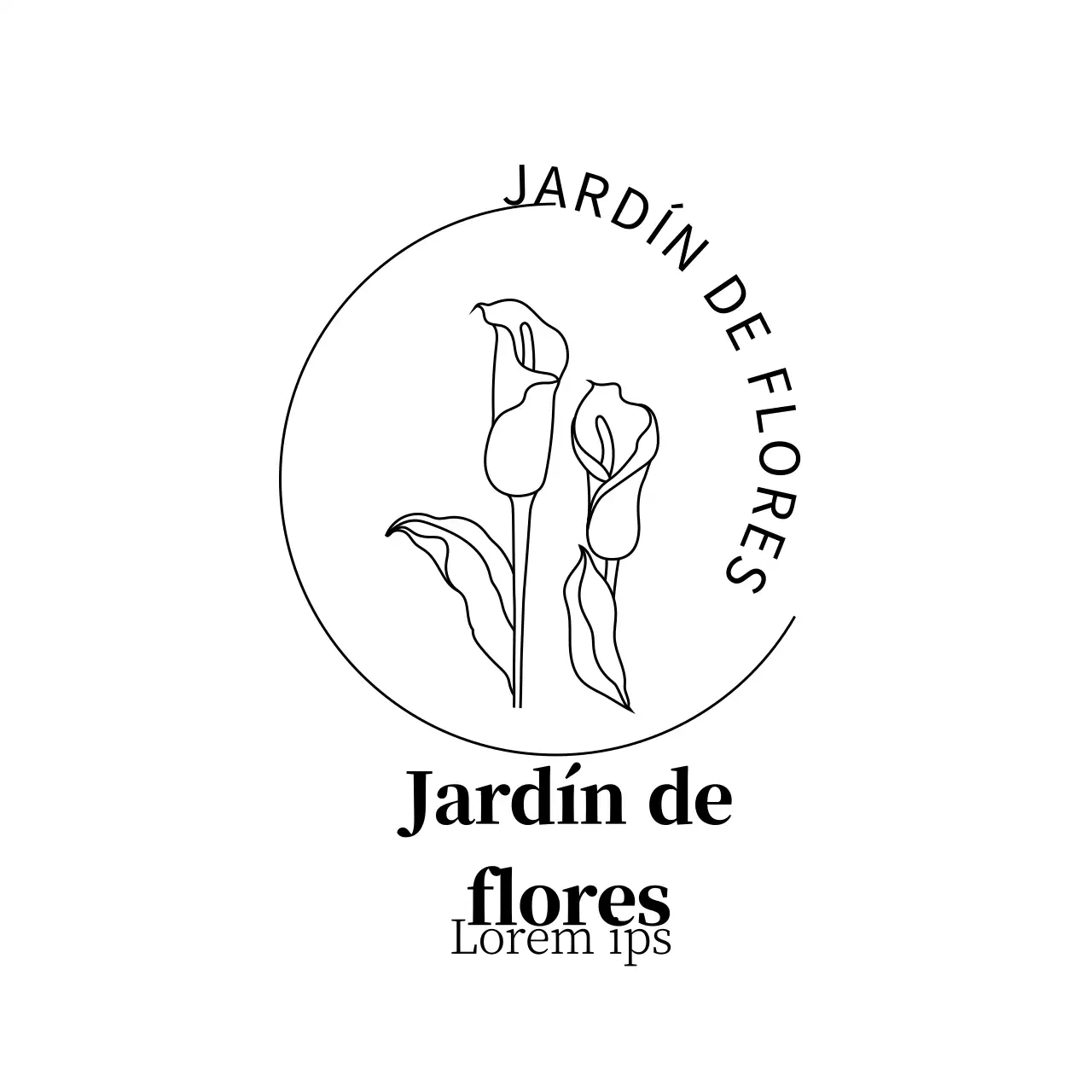 Logotipo de floristería sencillo