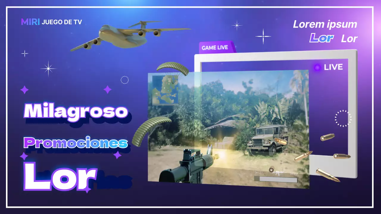 Imágenes de juego en línea con fondo espacial púrpura