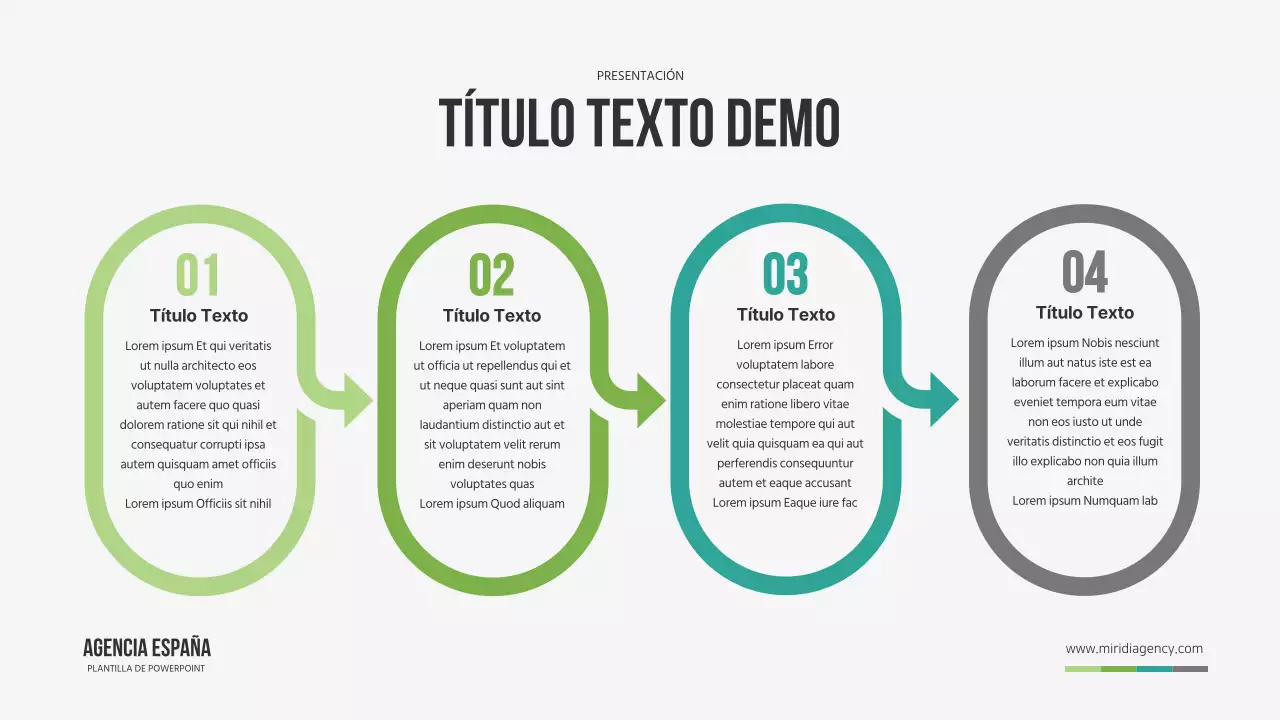 Una sencilla línea de tiempo conceptual en verde