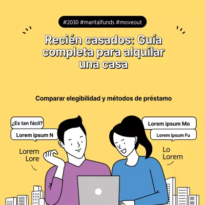 Una guía clara, en blanco y amarillo, sobre las finanzas de la boda para los recién casados.