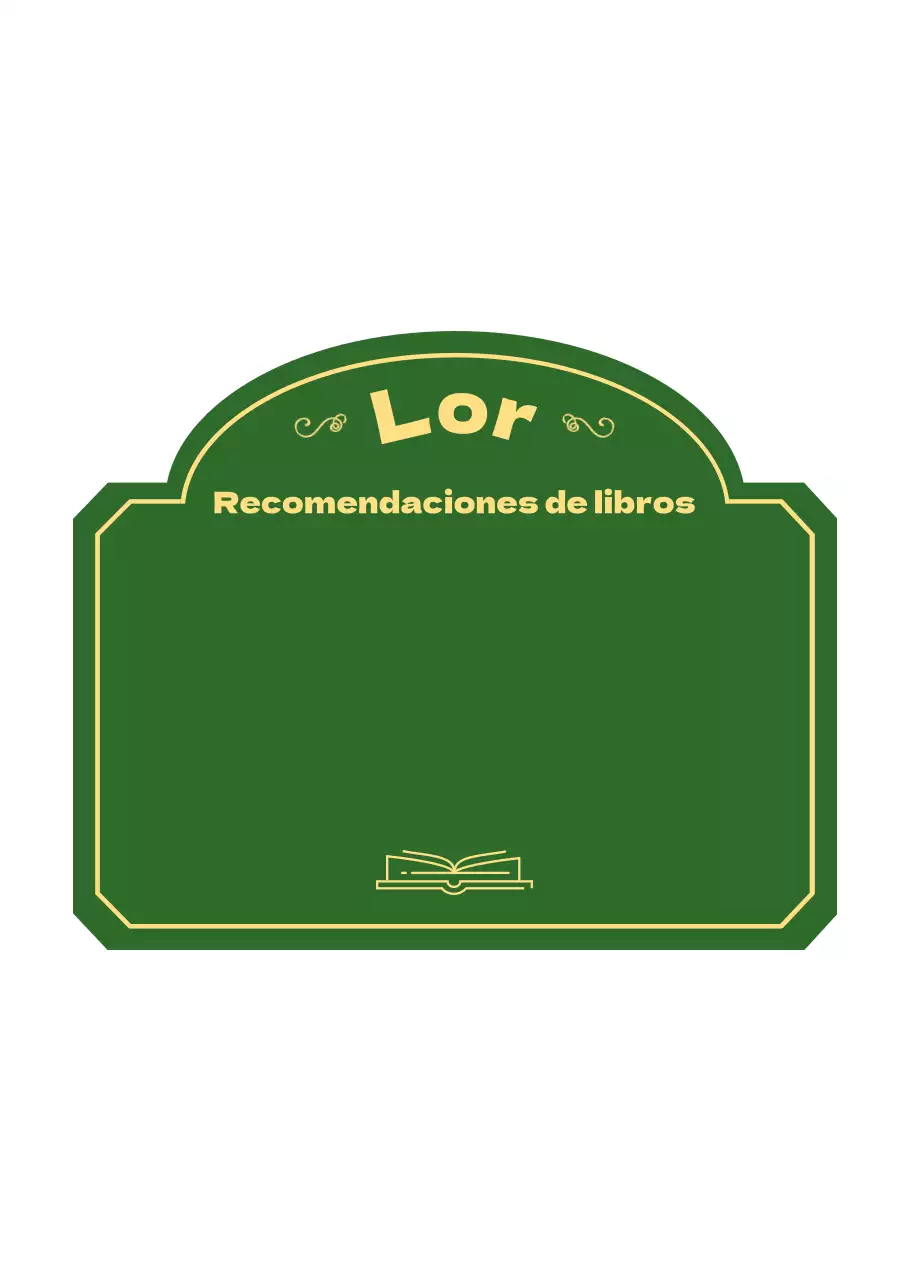Lista de libros recomendados en verde y amarillo