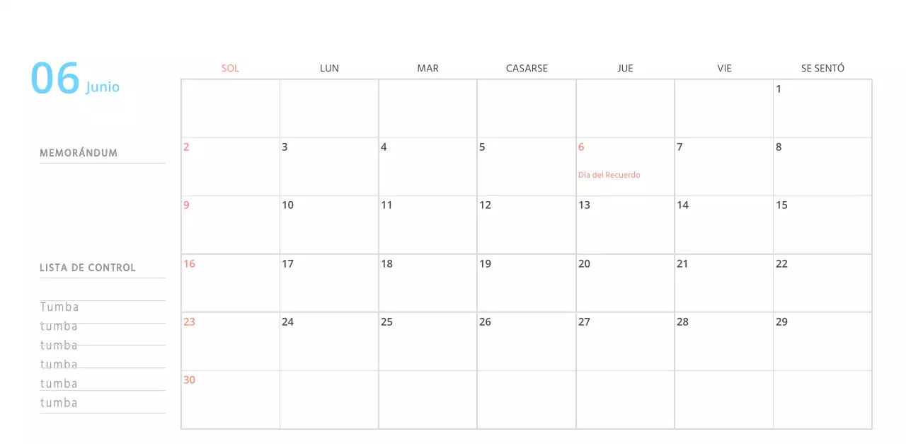 Bonito calendario de sobremesa ilustrado de temática familiar en color verde