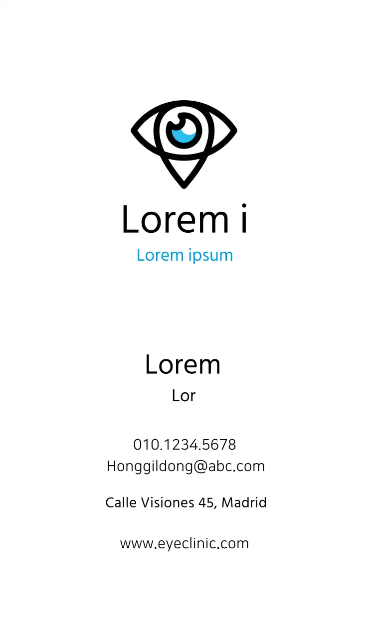 azul ilustración simple hospital oftalmología