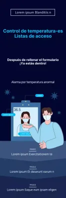 Guía de prevención del coronavirus ilustrada en azul sencillo
