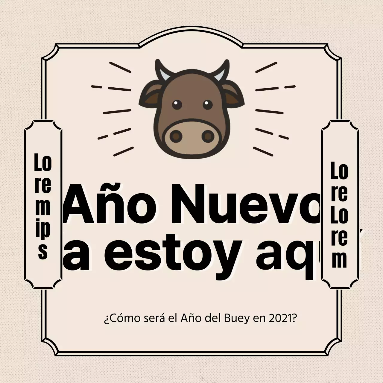 Un evento del horóscopo con un toque retro de ilustración de vaca