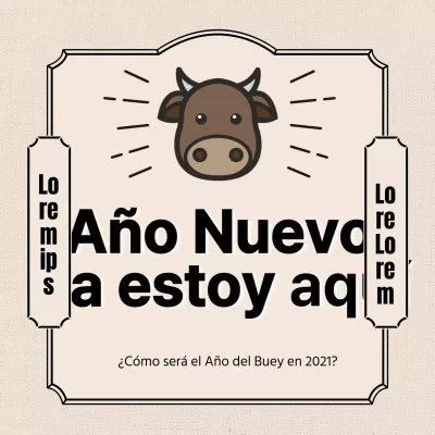 Un evento del horóscopo con un toque retro de ilustración de vaca