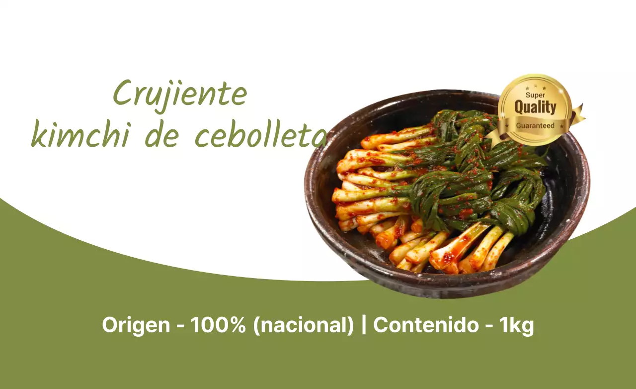 Kimchi de cebolla verde