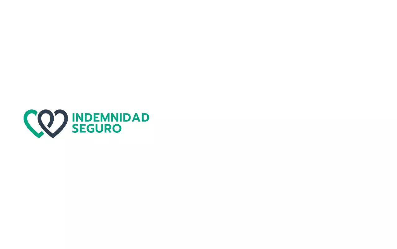 Para una promoción de seguros con un símbolo en forma de corazón en turquesa y gris oscuro.