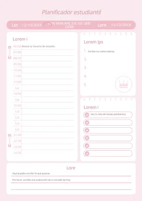 Documentación del plan de estudio en rosa