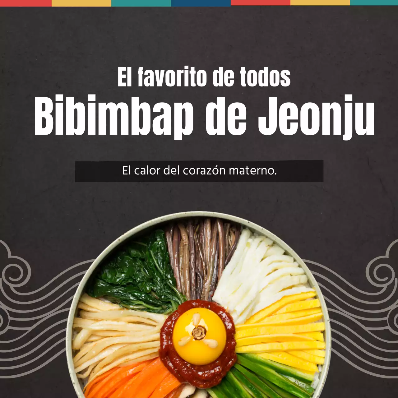 Promocione su menú de sushi con fotos de comida en negro e ilustraciones tradicionales