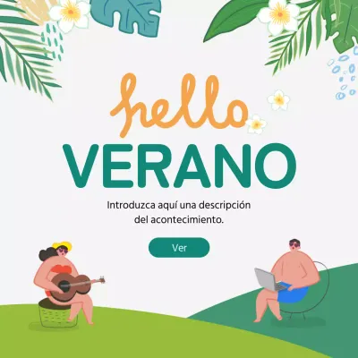 verde lindo ilustración instagram hashtag comentario verano evento