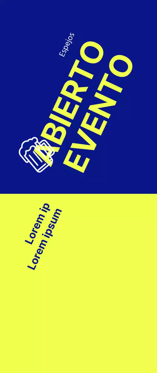 Un evento Hope Open con texto y un fuerte contraste de amarillo y azul