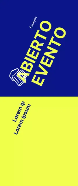 Un evento Hope Open con texto y un fuerte contraste de amarillo y azul