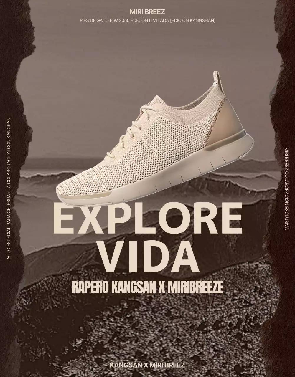 Una colaboración de calzado de senderismo en sepia y beige