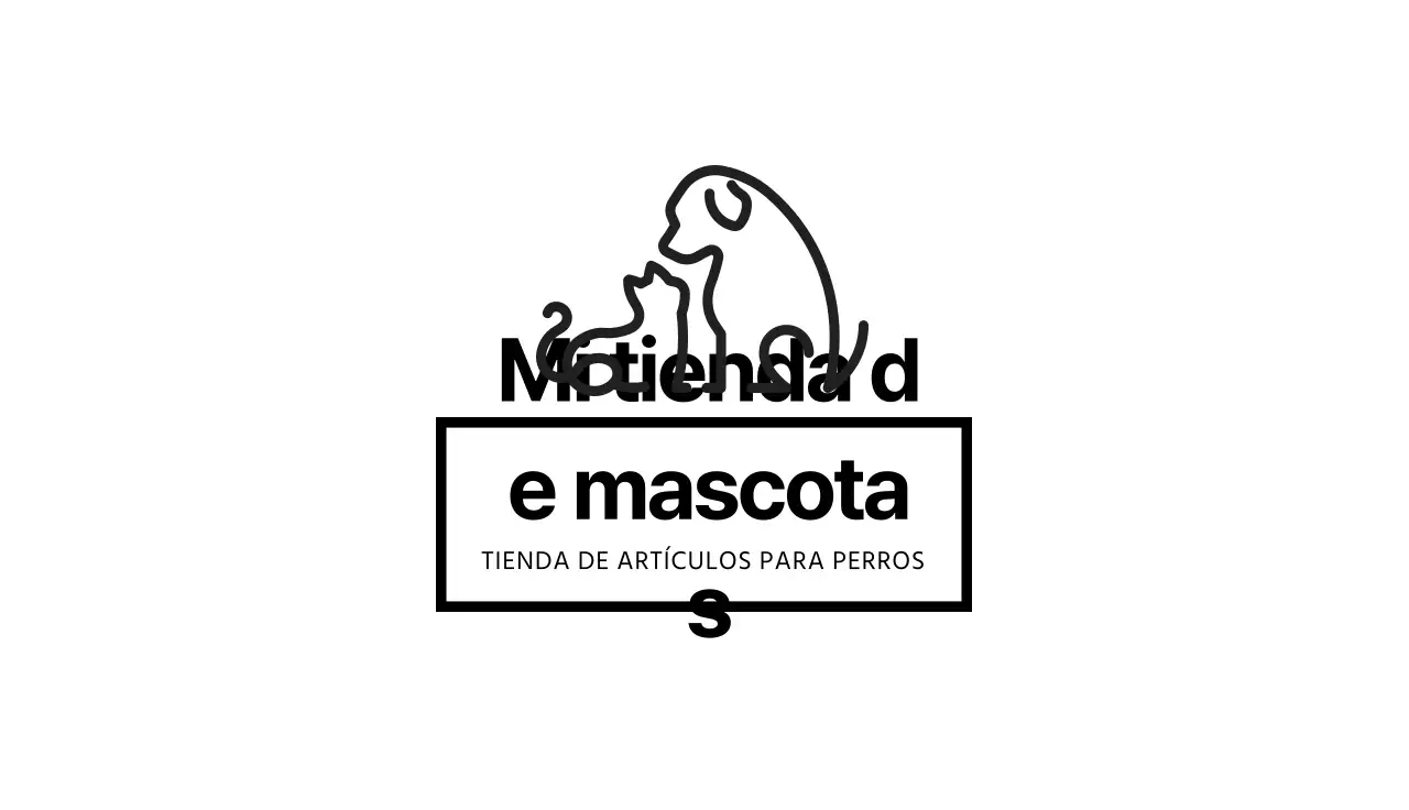 negro ilustración logotipo simple animal tienda de mascotas