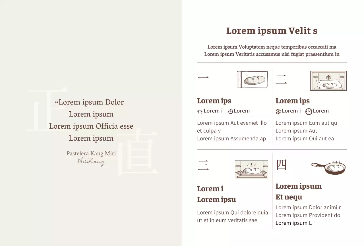 Instrucciones para guardar el pan beige y marrón