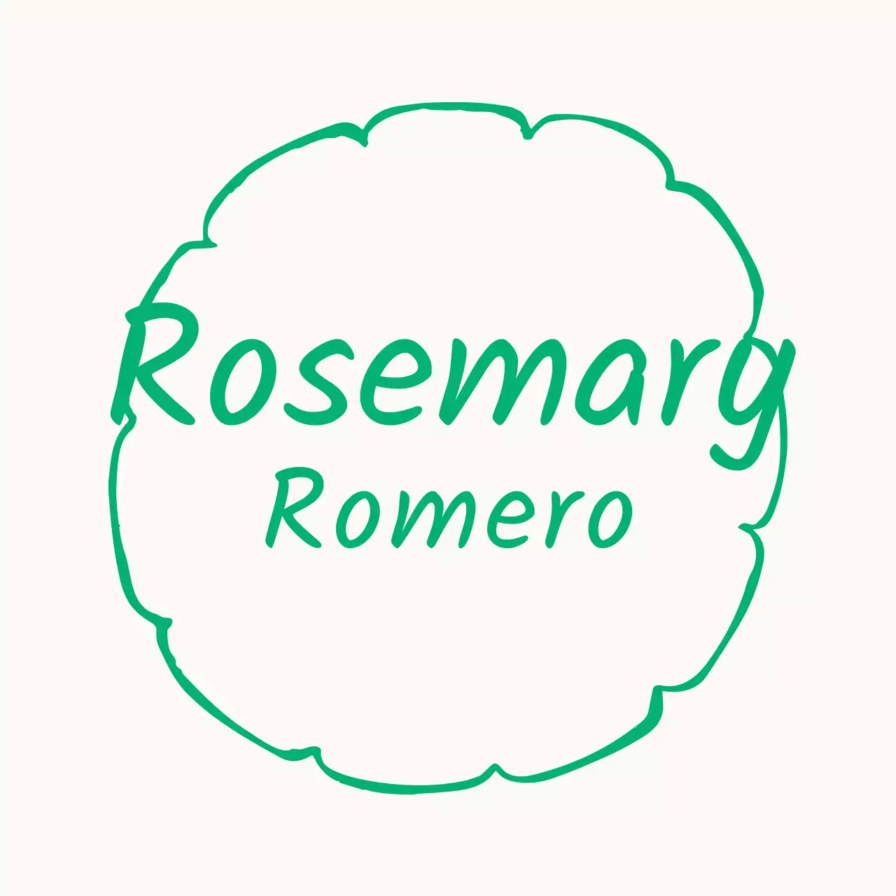 Etiqueta adhesiva dibujada a mano en verde