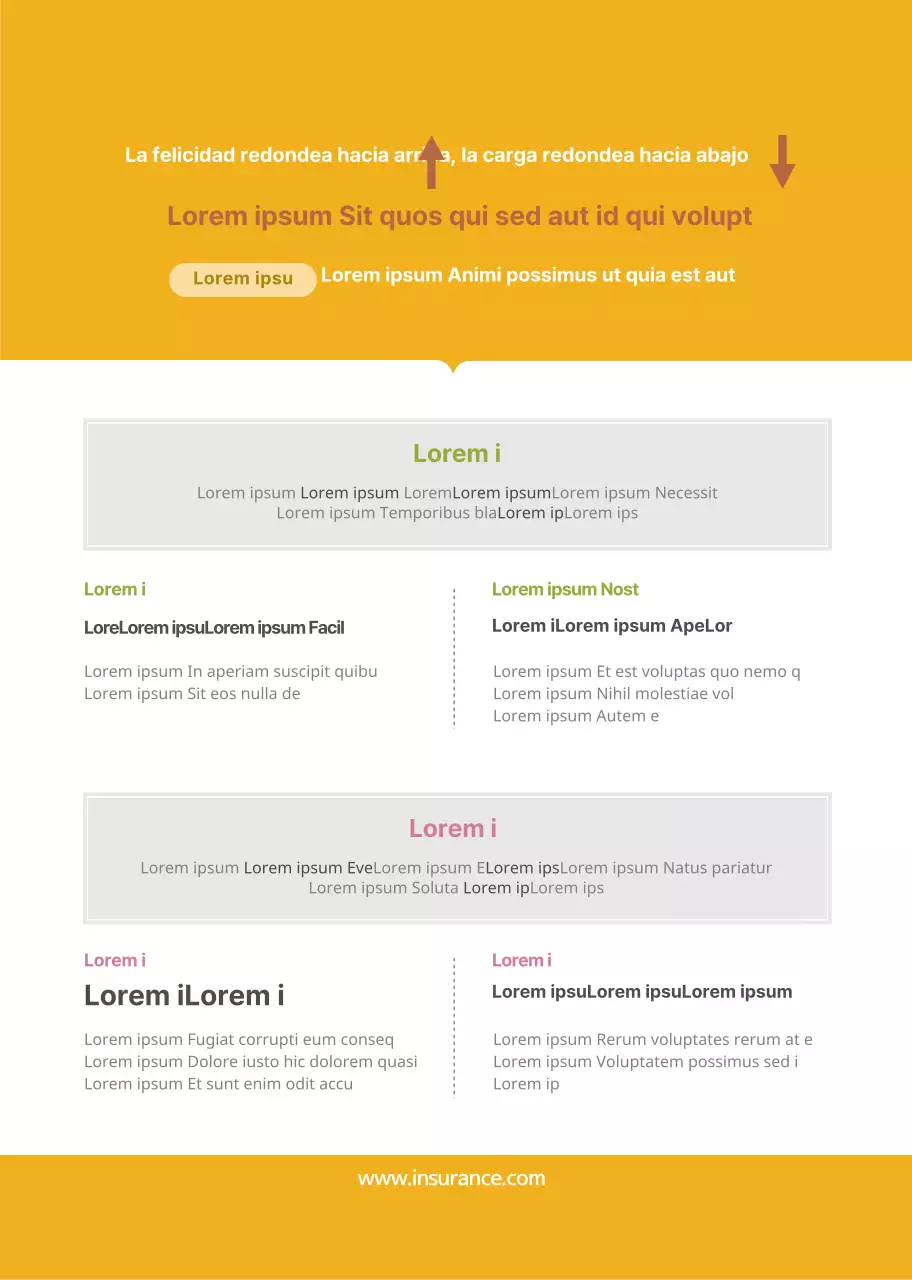 Folleto amarillo sencillo del Seguro de Empleo Seguro Nacional