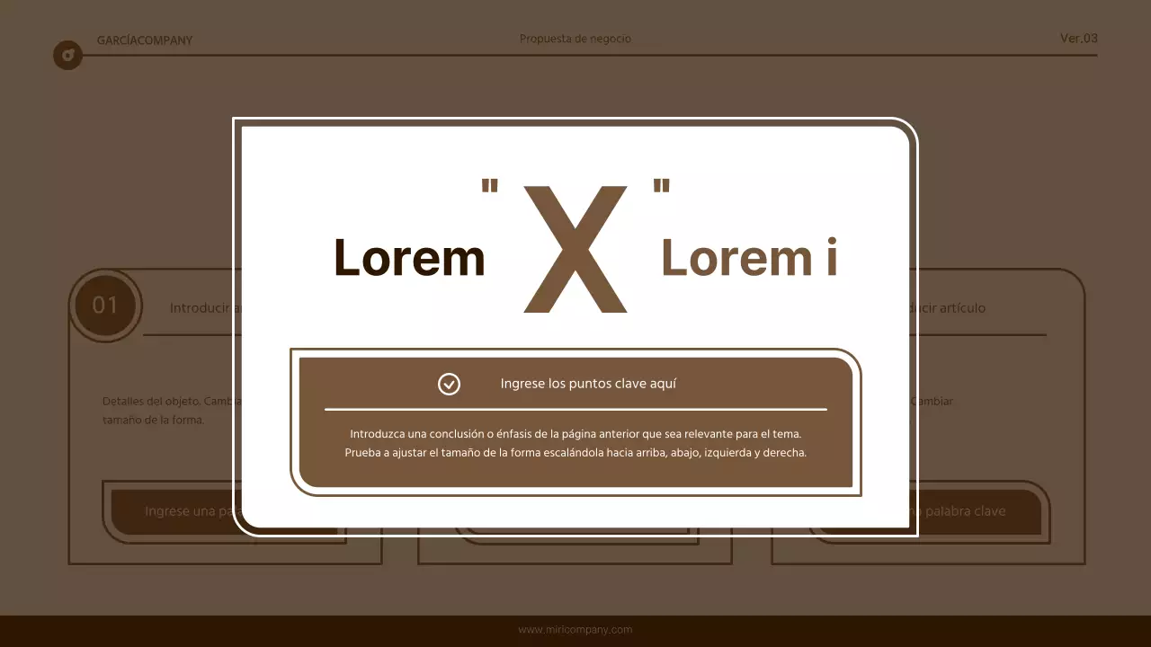 Informe de resaltado de texto sencillo en marrón y blanco