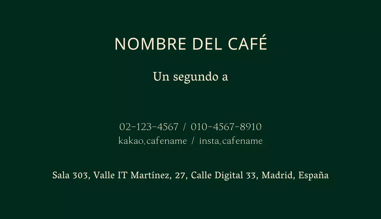 Nombre del café
